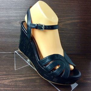 Clarks Floral Design Wedges Platform Sandals